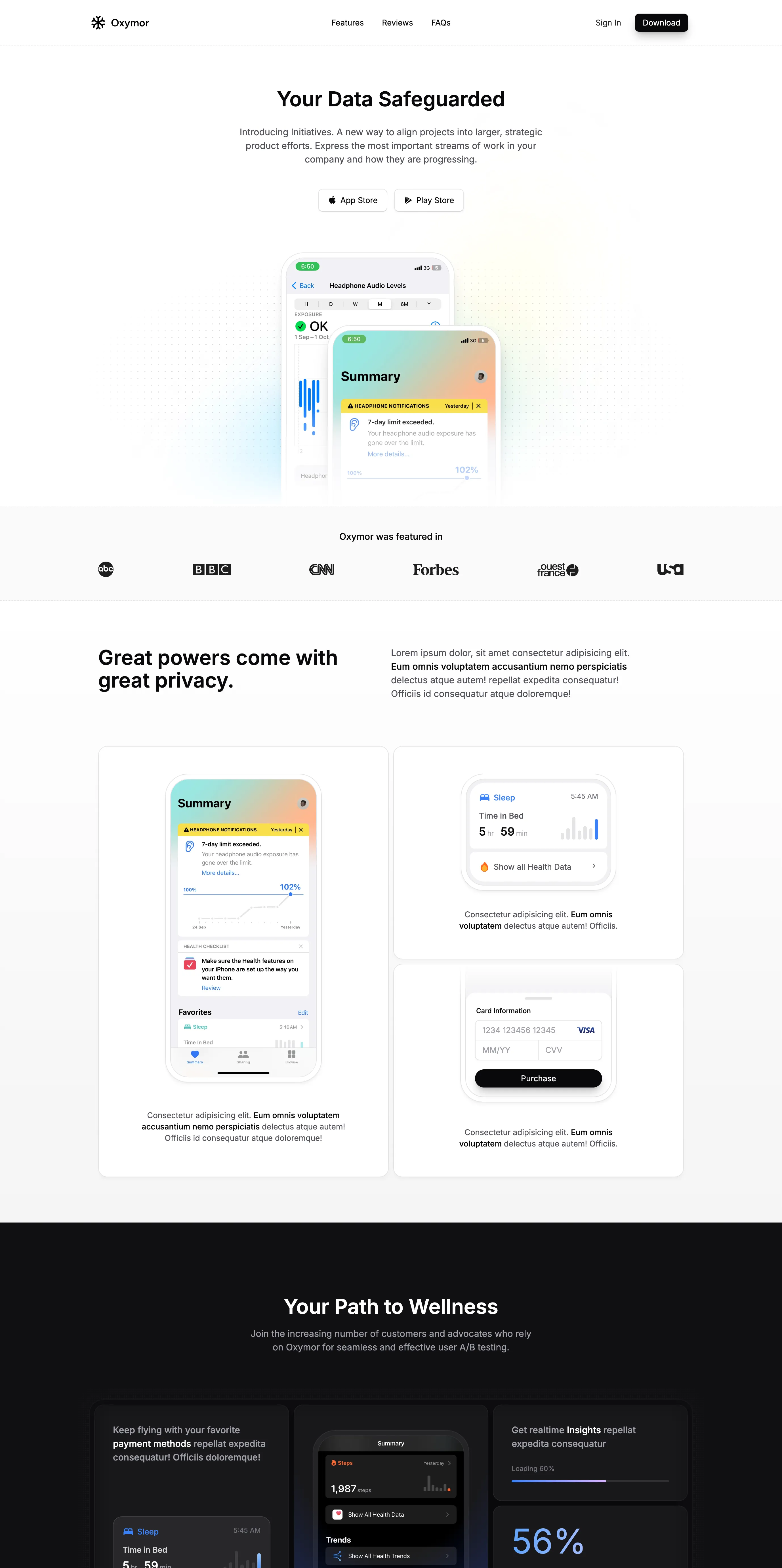 tailus oxymor-ns template homepage screenshot